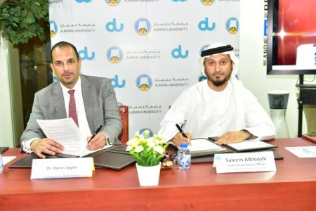 du and Ajman University sign MoU to collaborate on 5G and IoT development as part of U5GIG